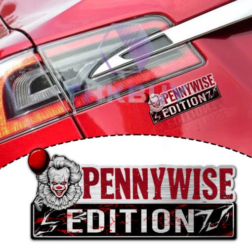 Pennywise Edition Laser Engraved Car Name Badge