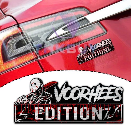 Jason Voorhees Edition Laser Engraved Car Name Badge