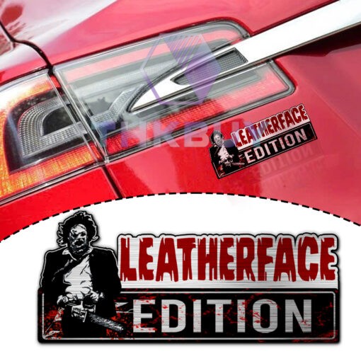 Leatherface Edition Laser Engraved Car Name Badge