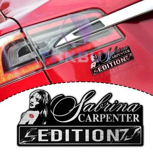 Sabrina Carpenter Edition Laser Engraved Car Name Badge