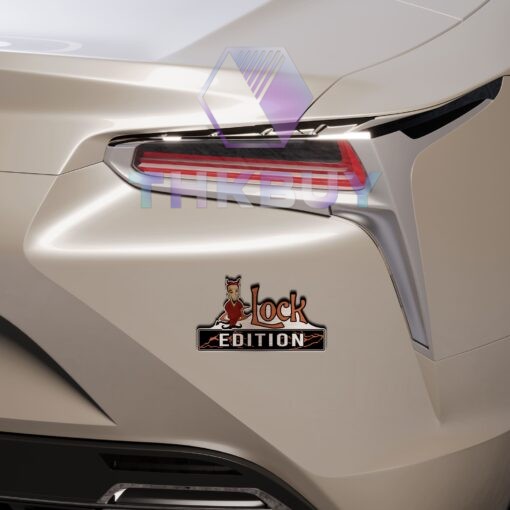 Personalized Lock Edition Laser Engraved Car Name Badge - Image 5