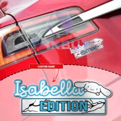 Personalized Cinamonroll Edition Laser Engraved Car Name Badge