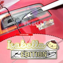 Personalized Pompompurin Edition Laser Engraved Car Name Badge