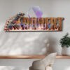 Personalized Godzilla Inspired 3D Wooden Door Sign