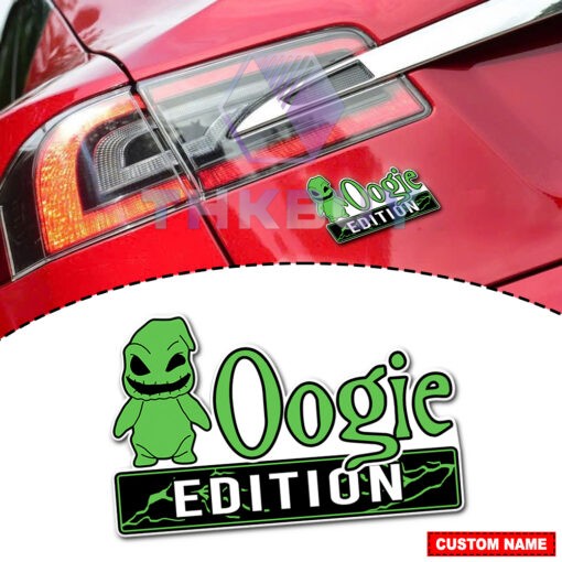 Personalized Oogie Edition Laser Engraved Car Name Badge