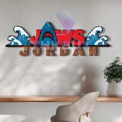 Personalized Jaws Inspired 3D Wooden Door Sign