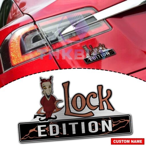 Personalized Lock Edition Laser Engraved Car Name Badge