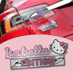 Personalized Hello Kitty Edition Laser Engraved Car Name Badge