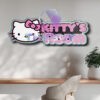 Personalized Hello Kitty Inspired 3D Wooden Door Sign