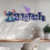 Personalized Stitch Inspired 3D Wooden Door Sign