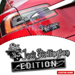 Personalized Jack Skellington Edition Laser Engraved Car Name Badge