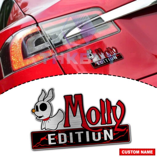 Personalized Molly Edition Laser Engraved Car Name Badge
