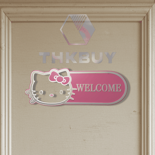Personalized Hello Kitty Inspired 3D Wooden Door Sign - THK1982 - Image 3