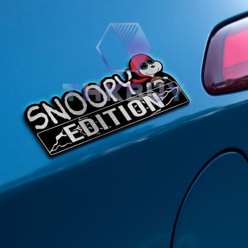 Snoopy Pilot Edition Laser Engraved Car Name Badge - THK1931 - Image 3