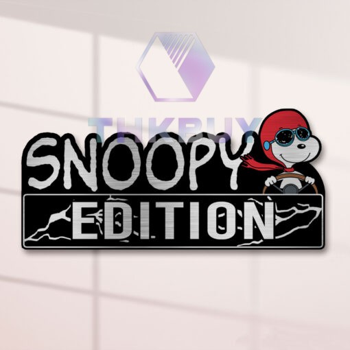 Snoopy Pilot Edition Laser Engraved Car Name Badge - THK1931 - Image 2