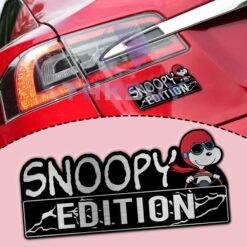 Snoopy Pilot Edition Laser Engraved Car Name Badge - THK1931
