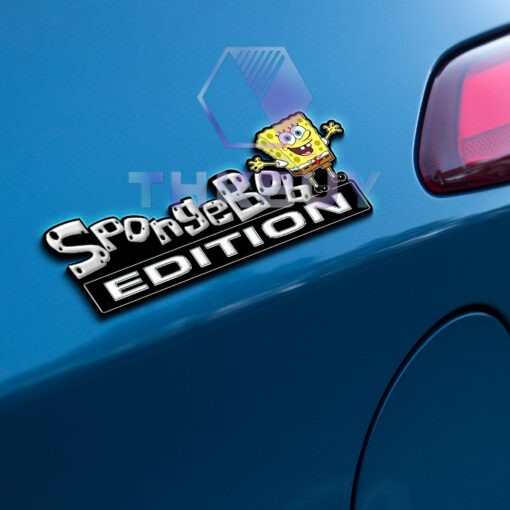 Spongebob Edition Laser Engraved Car Name Badge - Image 3