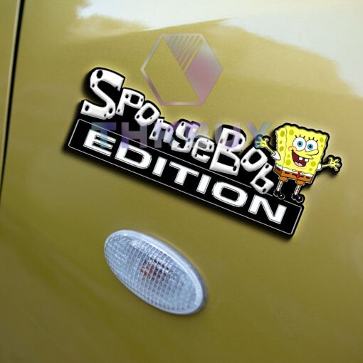Spongebob Edition Laser Engraved Car Name Badge - Image 4