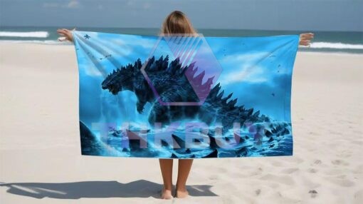 Godzilla Beach Towel