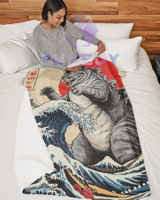 Funny Godzilla Cat Blanket - THK2007 - Image 5