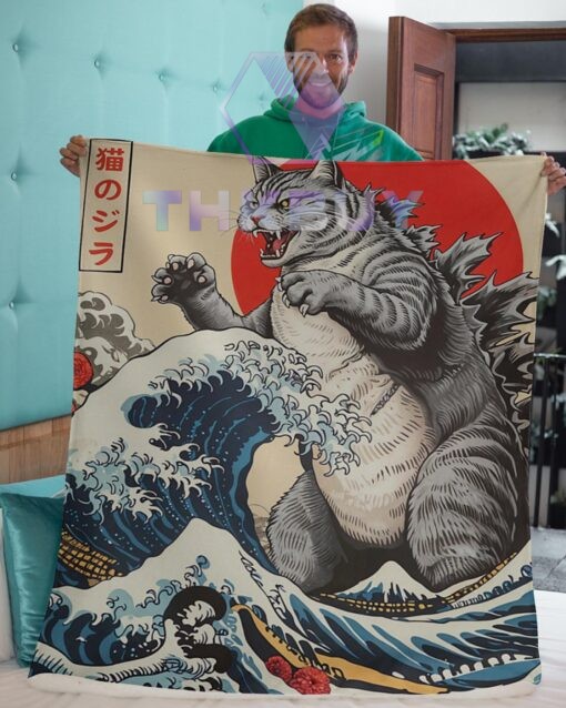 Funny Godzilla Cat Blanket - THK2007 - Image 6