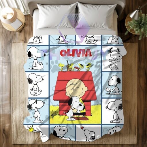 Custom Name Charlie Brown Dog Blanket - THK1912 - Image 2