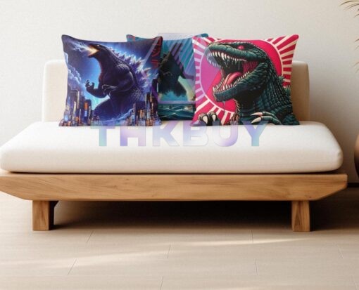 Godzilla Square Pillow (2 sided)