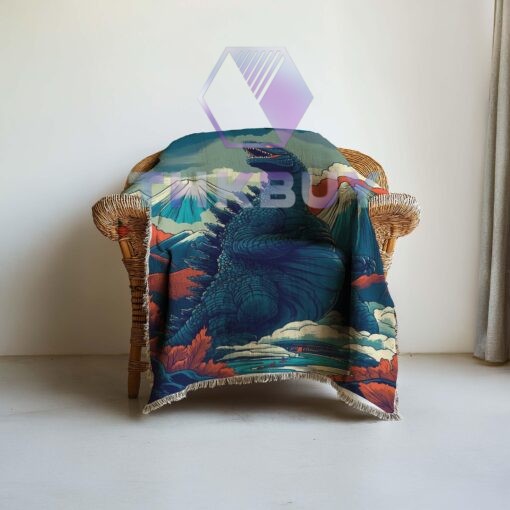 Giant Monster Godzilla Woven Blanket - Image 5