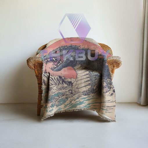 Giant Monster Godzilla Woven Blanket - Image 6