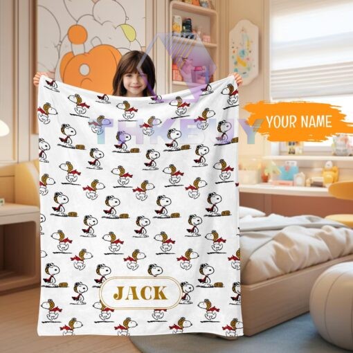 Personalized Snoopy In Red Baron Gear Blanket - THK1913