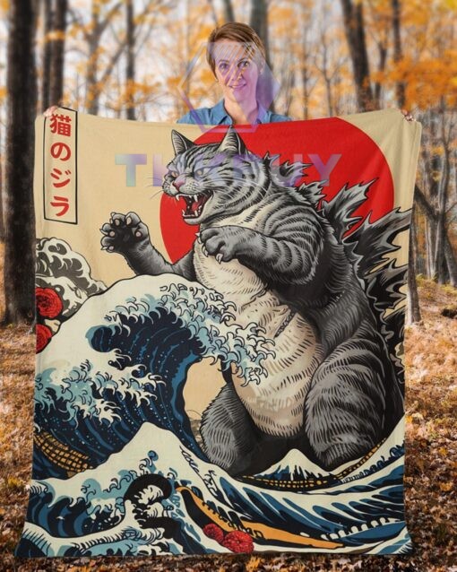 Funny Godzilla Cat Blanket - THK2007