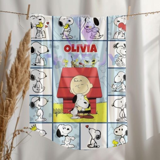 Custom Name Charlie Brown Dog Blanket - THK1912 - Image 3