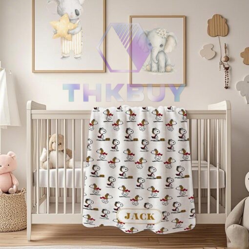 Personalized Snoopy In Red Baron Gear Blanket - THK1913 - Image 2