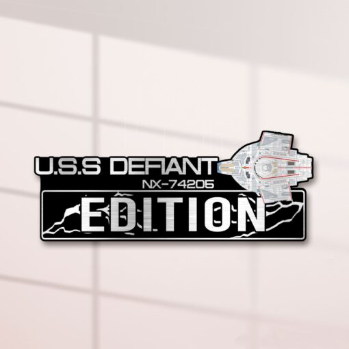 Defiant Class U.S.S Defiant NX-74205 Edition Laser Engraved or 3D Inlayed Car Name Badge - Image 2
