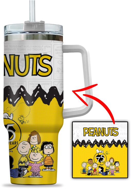 Snoopy Peanuts 75th Anniversary 1959-2025 40oz Stanley Tumbler - Image 10