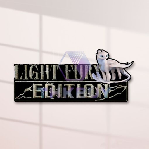 Light Fury Edition Laser Engraved or 3D Inlayed Car Name Badge Version 2 - Image 2