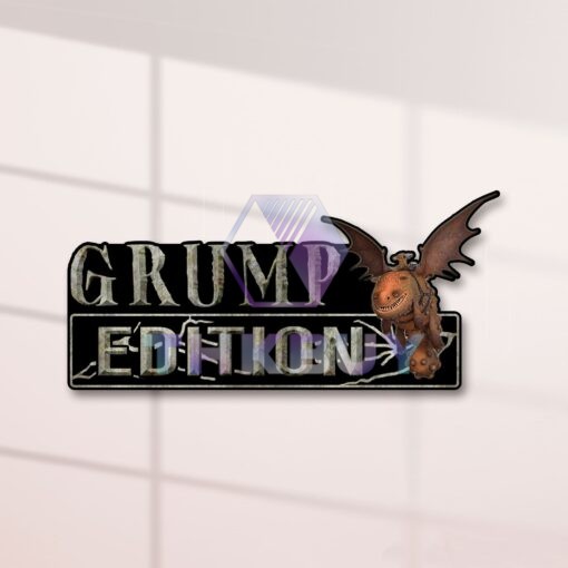 Grump Edition Laser Engraved or 3D Inlayed Car Name Badge - Image 2
