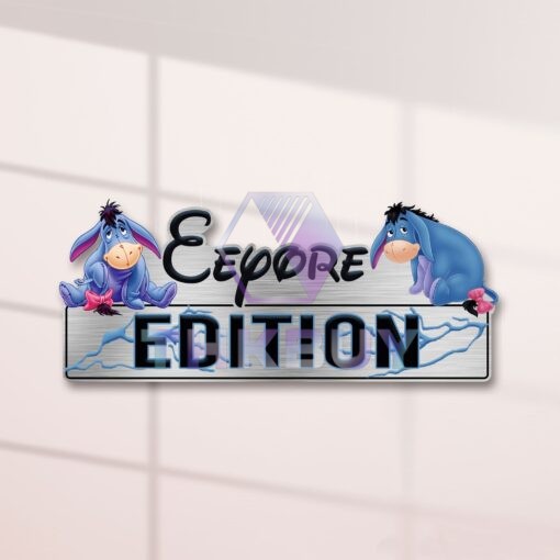 Eeyore Edition Laser Engraved or 3D Inlayed Car Name Badge Version 2 - Image 2