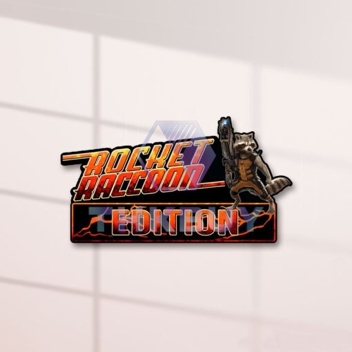 Rocket Raccoon Edition Laser Engraved or 3D Inlayed Car Name Badge - Image 2