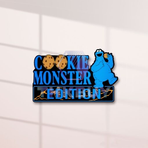 Cookie Monster Edition Laser Engraved or 3D Inlayed Car Name Emblem Badges - Image 2