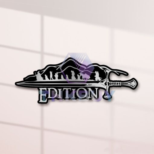 LOTR Edition Laser Engraved or 3D Inlayed Car Name Badge Version 2 - Image 2