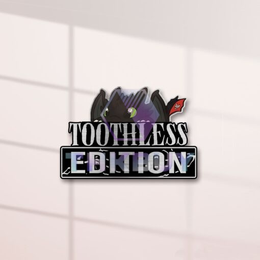 Toothless Edition Laser Engraved or 3D Inlayed Car Name Badge Version 3 - Image 2
