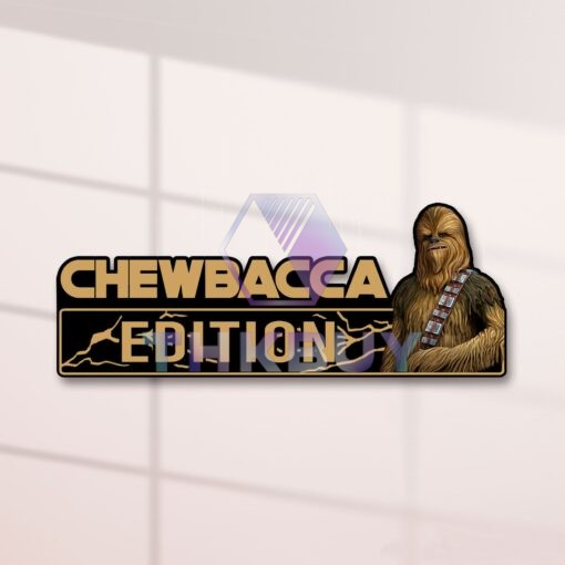 Chewbacca Edition Laser Engraved or 3D Inlayed Car Name Badge - Image 2