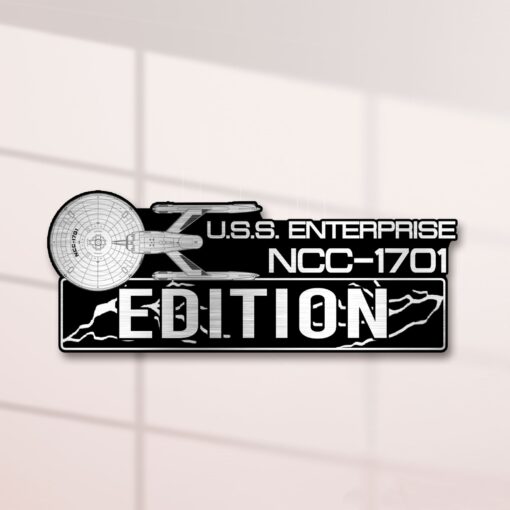 Constitution Class U.S.S. Enterprise NCC-1701 Edition Laser Engraved or 3D Inlayed Car Name Badge - Image 2