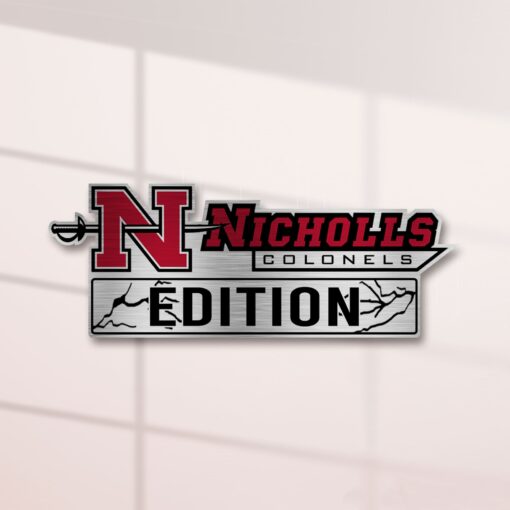Nicholls State University Nicholls Colonels Edition Laser Engraved or 3D Inlayed Car Name Badge - Image 2