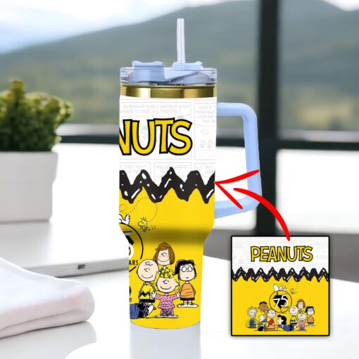 Snoopy Peanuts 75th Anniversary 1959-2025 40oz Stanley Tumbler - Image 2