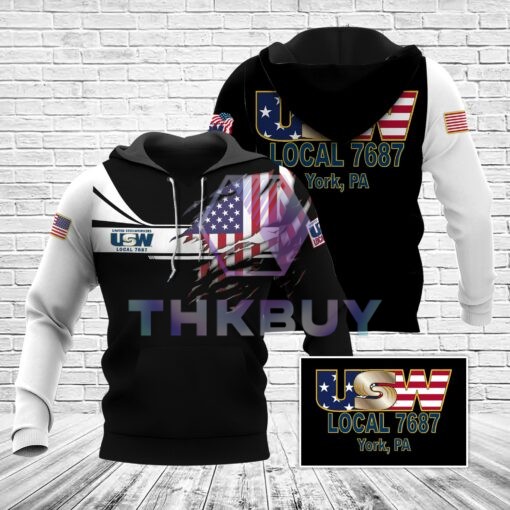 USW local 7687 AOP Unisex Hoodie