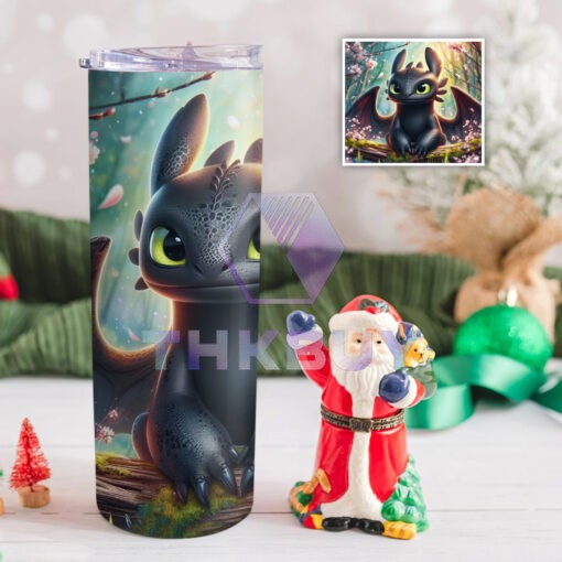 Toothless 20oz Skinny Stainless Steel Tumbler Version 1