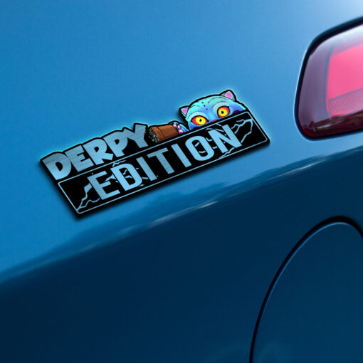 Derpy KPOP Blue Demon Tiger Edition Laser Engraved or 3D Inlayed Car Name Badge - Image 2