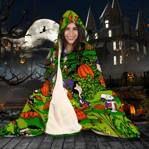 Snoopy Peanuts Halloween AOP Hooded Blanket